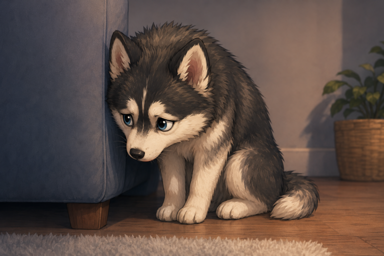 La timidité chez le pomsky