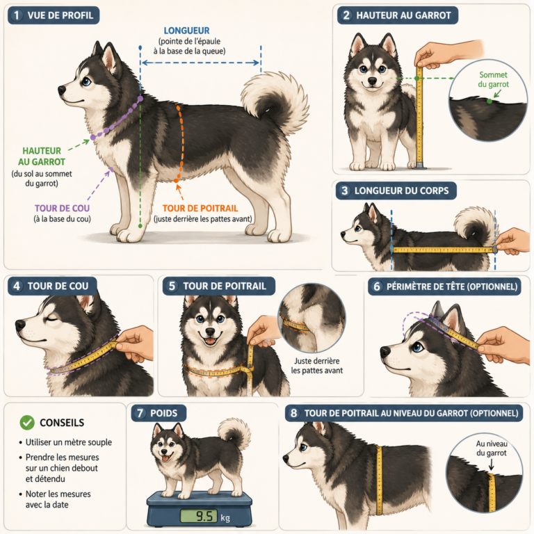 Parlons de la mesure d’un chien Pomsky