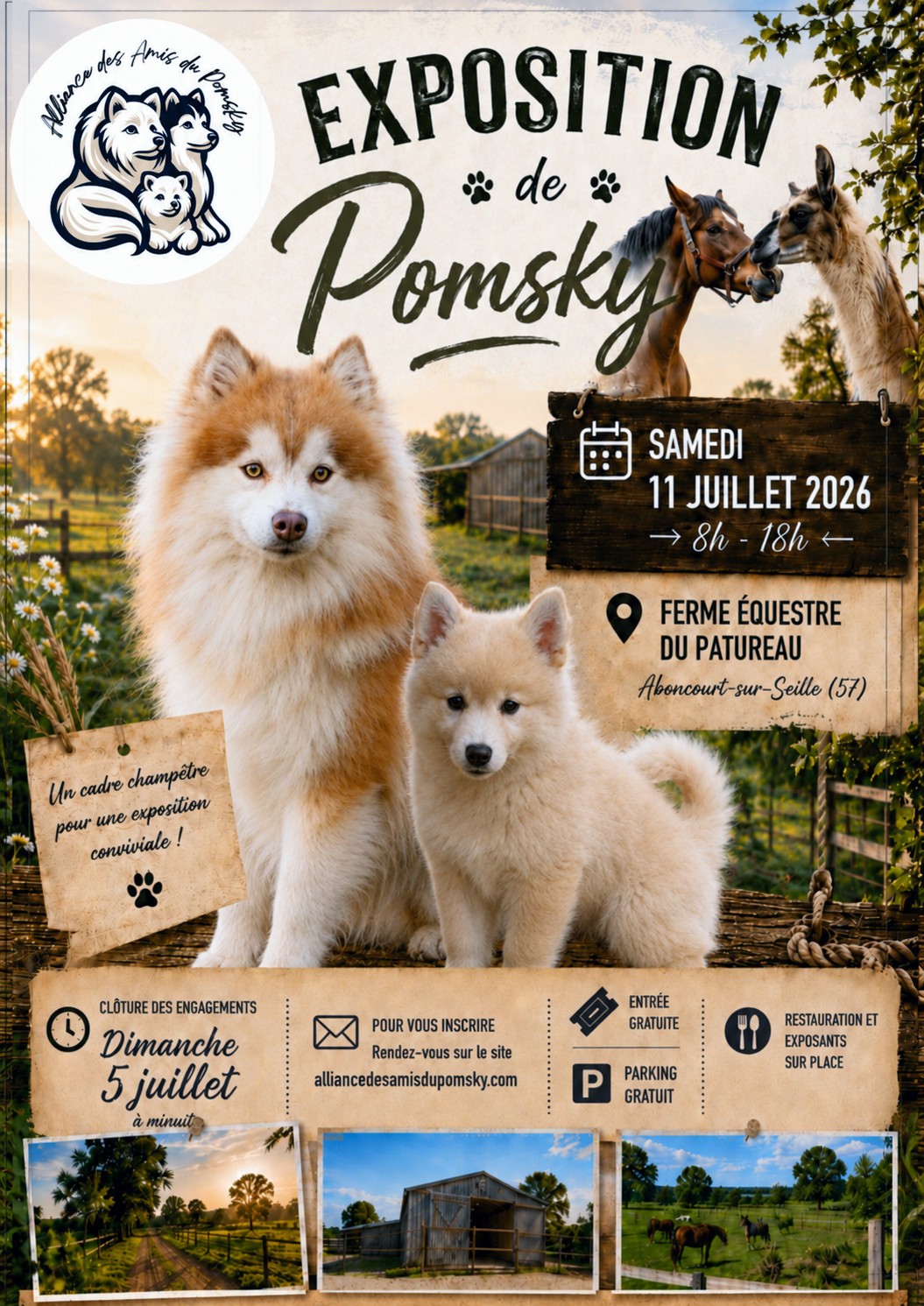 Affiche Exposition Pomsky Aboncourt-sur-Seille 2026