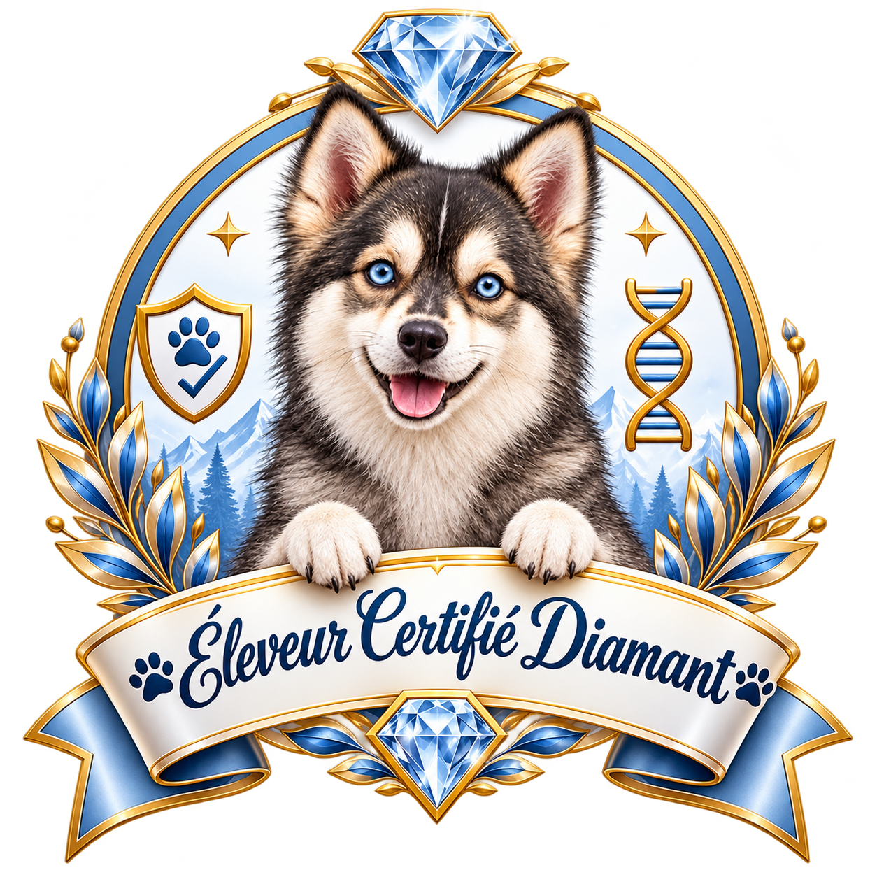 Logo Certification Éleveur Diamant Pomsky